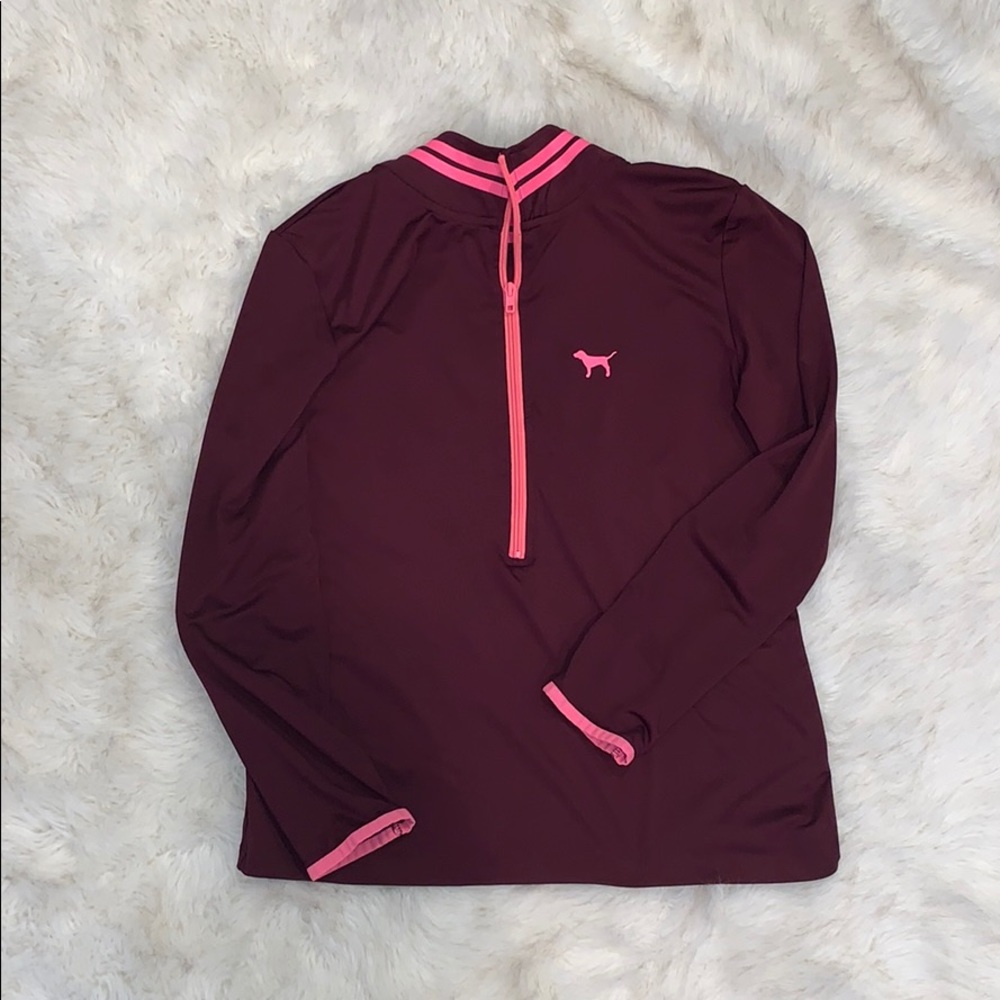 Pink Zip Up Gym Shirt